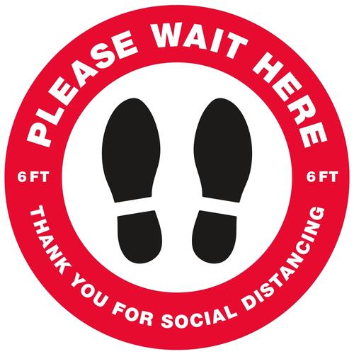 Avery Social Distance PLEASE WAIT HERE Floor Decal (83090)