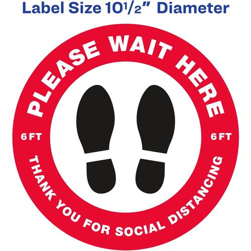 Avery Social Distance PLEASE WAIT HERE Floor Decal (83090)