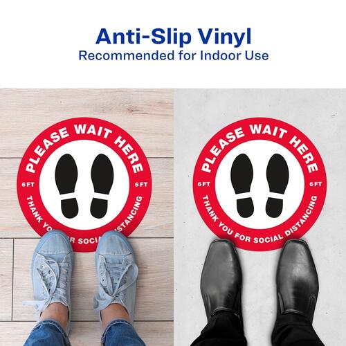 Avery Social Distance PLEASE WAIT HERE Floor Decal (83090)