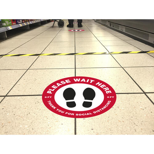 Avery Social Distance PLEASE WAIT HERE Floor Decal (83090)
