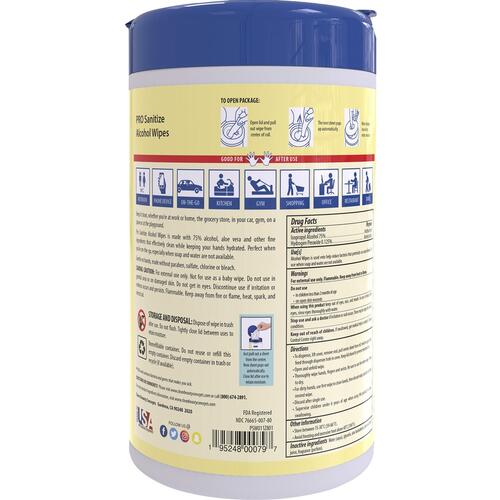 Pro Sanitize Multi-Purpose Alcohol Hand Wipes (PSW11Z801CT)