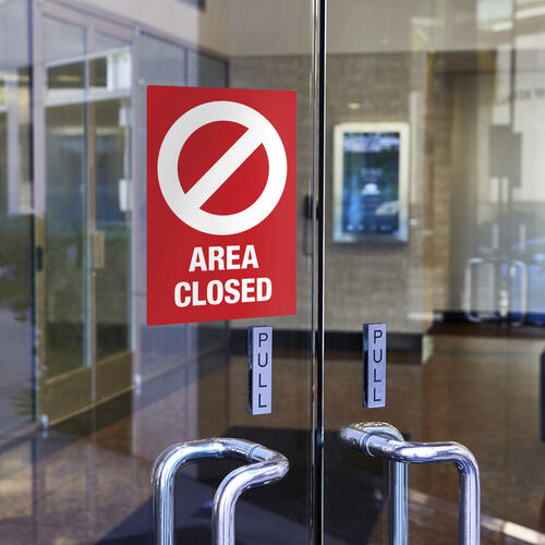 Avery Surface Safe AREA CLOSED Table/Chair Decals (83071)