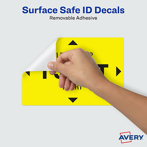 Avery Surface Safe PLEASE KEEP 1 SEAT APART Decals (83073)