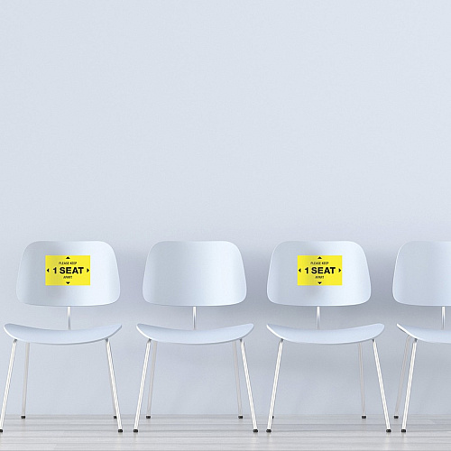 Avery Surface Safe PLEASE KEEP 1 SEAT APART Decals (83073)