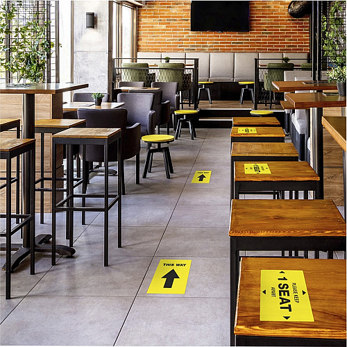 Avery Surface Safe PLEASE KEEP 1 SEAT APART Decals (83073)