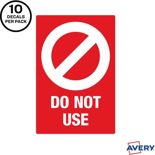 Avery Surface Safe DO NOT USE Table & Chair Decals (83078)