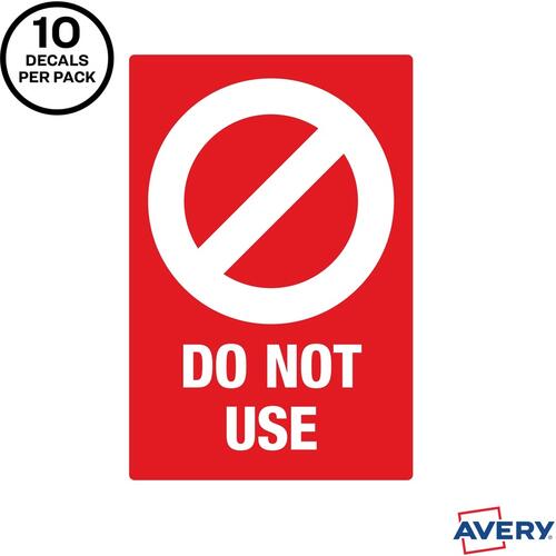 Avery Surface Safe DO NOT USE Table & Chair Decals (83078)