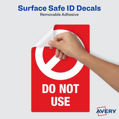 Avery Surface Safe DO NOT USE Table & Chair Decals (83078)