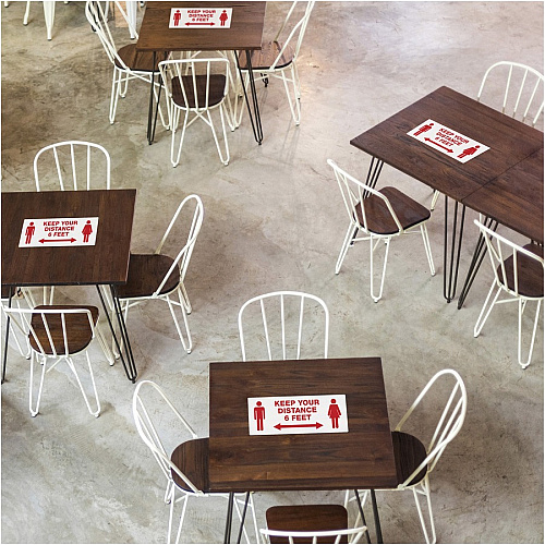 Avery Surface Safe KEEP YOUR DISTANCE Decals (83079)