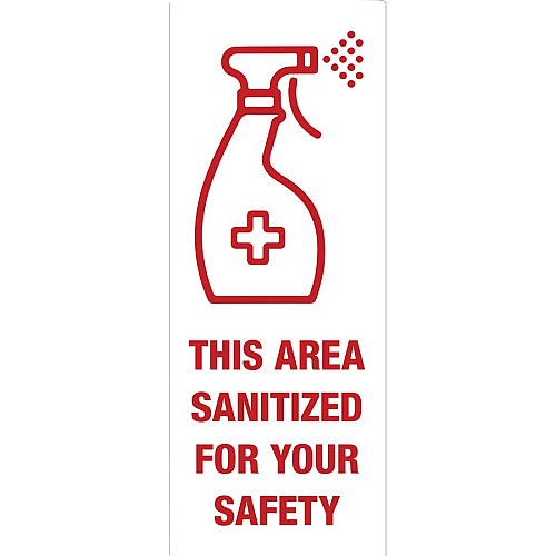 Avery Surface Safe THIS AREA SANITIZED Decals (83080)