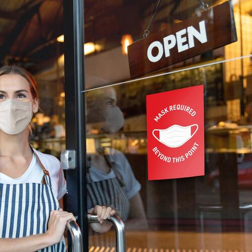 Avery Surface Safe MASK REQUIRED Wall Decals (83177)