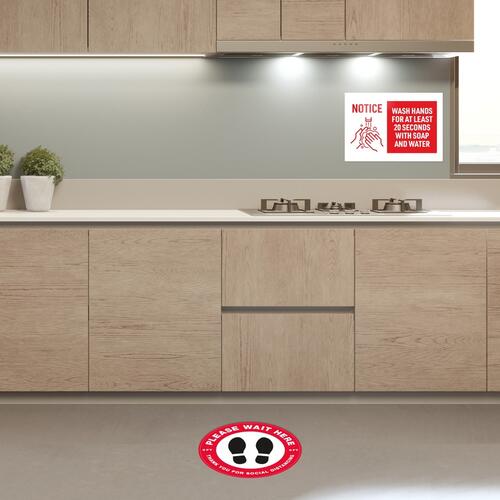 Avery Surface Safe NOTICE WASH HANDS Wall Decals (83175)