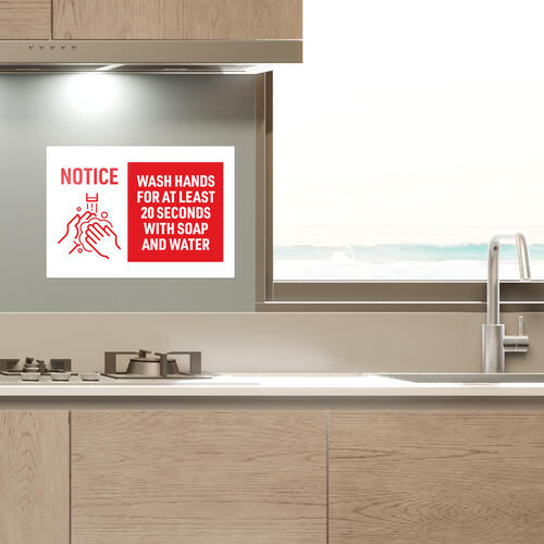 Avery Surface Safe NOTICE WASH HANDS Wall Decals (83175)