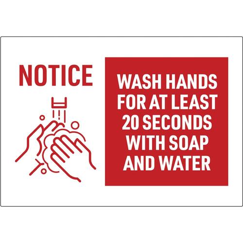 Avery Surface Safe NOTICE WASH HANDS Wall Decals (83175)