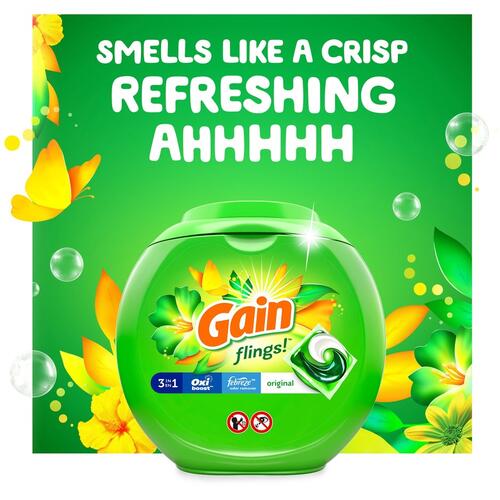 Gain Flings Detergent Pacs (86792)