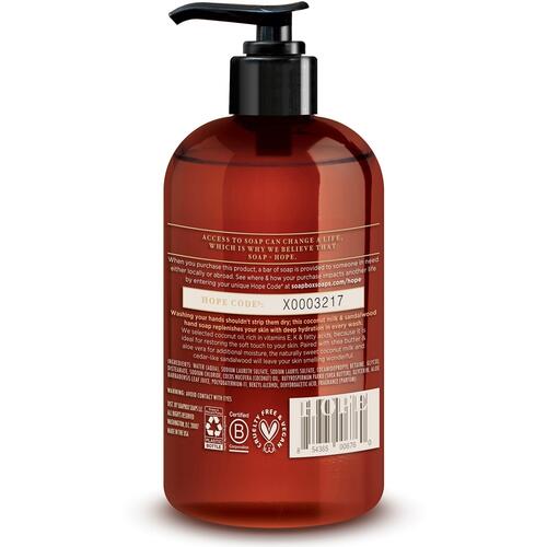 Soapbox Coconut Milk & Sandalwood Liquid Hand Soap (00676)