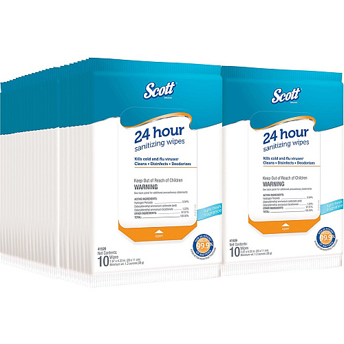Scott 24 Hour Sanitizing Wipes (41526)