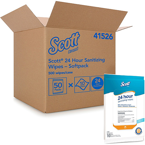 Scott 24 Hour Sanitizing Wipes (41526)