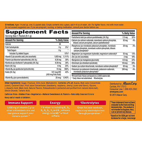 Emergen-C Raspberry Vitamin C Drink Mix (30201)