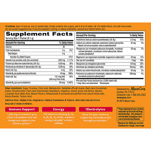 Emergen-C Raspberry Vitamin C Drink Mix (30201)