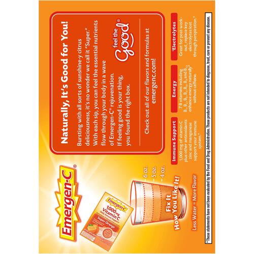 Emergen-C Super Orange Vitamin C Drink Mix (30213)