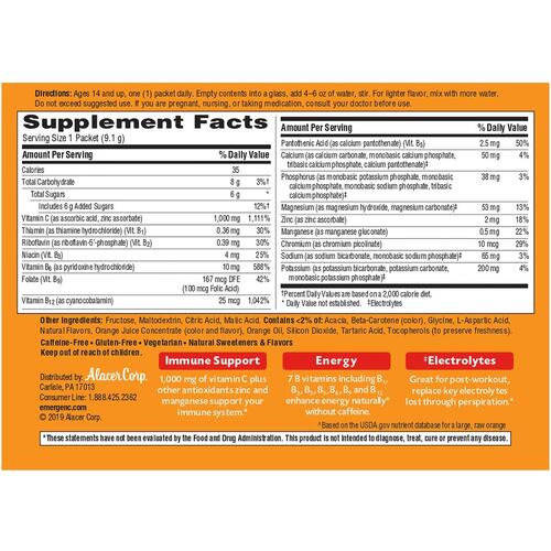 Emergen-C Super Orange Vitamin C Drink Mix (30213)