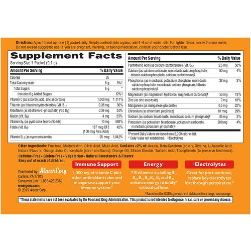 Emergen-C Super Orange Vitamin C Drink Mix (30213)