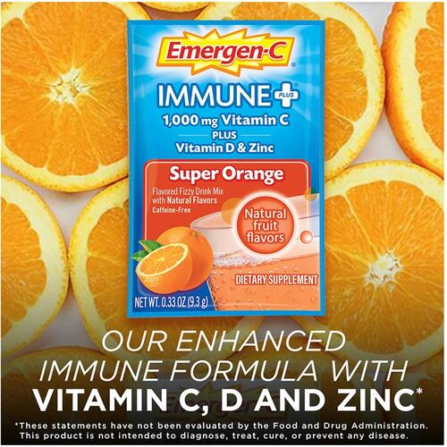 Emergen-C Immune+ Super Orange Powder Drink Mix (00042)