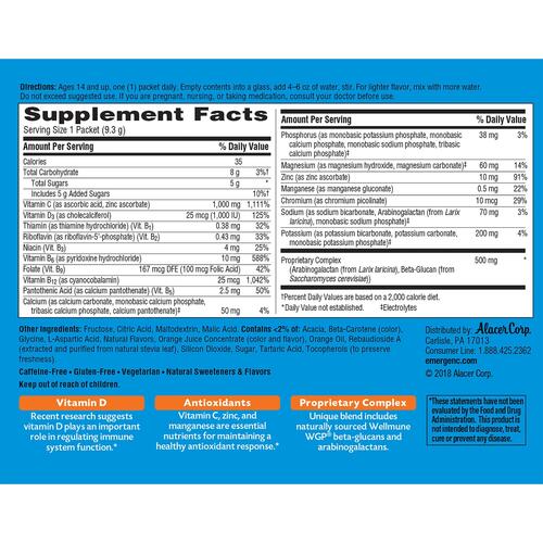 Emergen-C Immune+ Super Orange Powder Drink Mix (00042)