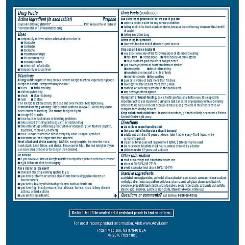 Advil Ibuprofen Tablets (15489)