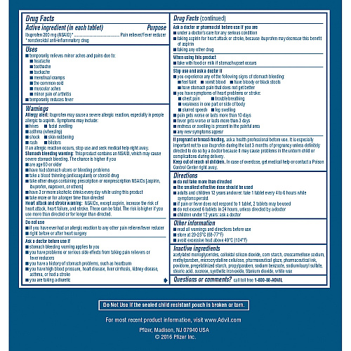 Advil Ibuprofen Tablets (15489)