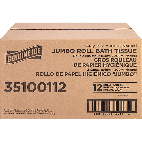 Genuine Joe Jumbo Jr Dispenser Bath Tissue Roll (35100112)