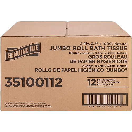Genuine Joe Jumbo Jr Dispenser Bath Tissue Roll (35100112)