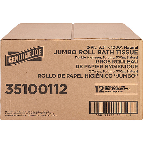 Genuine Joe Jumbo Jr Dispenser Bath Tissue Roll (35100112)