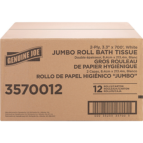 Genuine Joe Jumbo Jr Dispenser Bath Tissue Roll (3570012)