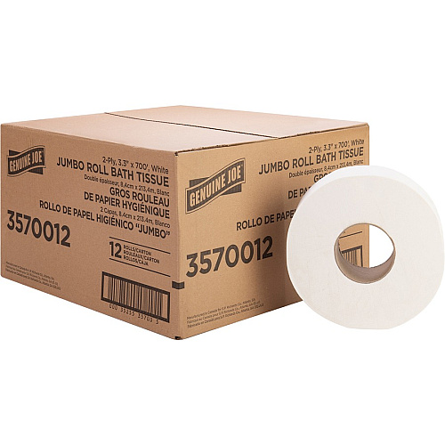 Genuine Joe Jumbo Jr Dispenser Bath Tissue Roll (3570012)