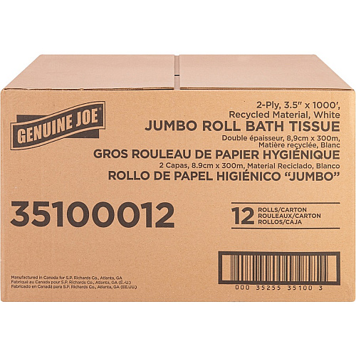 Genuine Joe Jumbo Jr Dispenser Bath Tissue Roll (35100012)