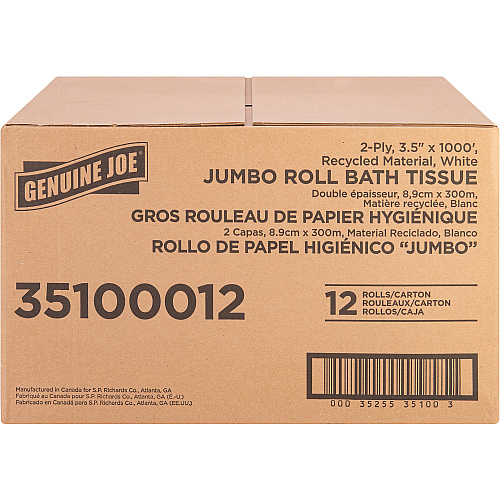 Genuine Joe Jumbo Jr Dispenser Bath Tissue Roll (35100012)