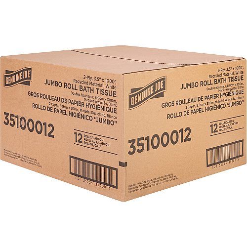 Genuine Joe Jumbo Jr Dispenser Bath Tissue Roll (35100012)