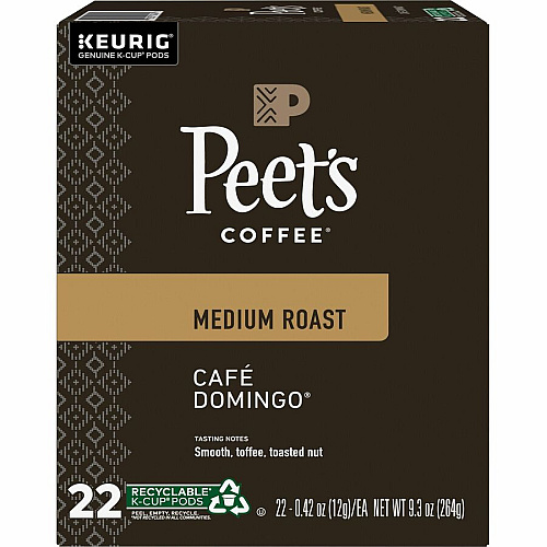 Peet's Coffee K-Cup Cafe Domingo Coffee (2404)