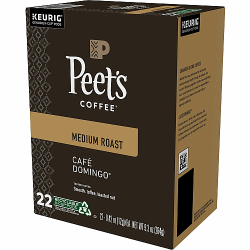 Peet's Coffee K-Cup Cafe Domingo Coffee (2404)