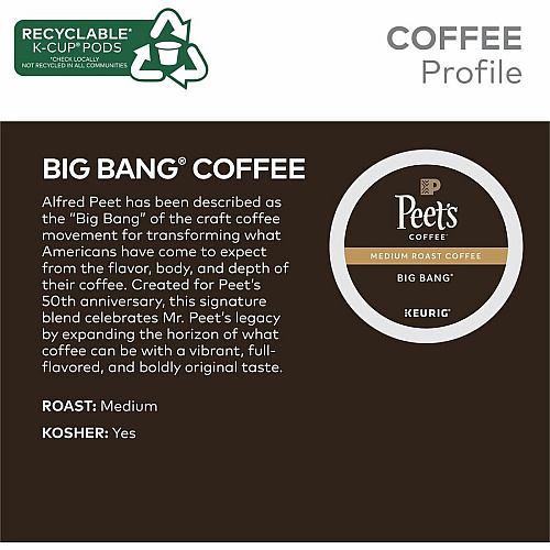 Peet's Coffee K-Cup Big Bang Coffee (2407)