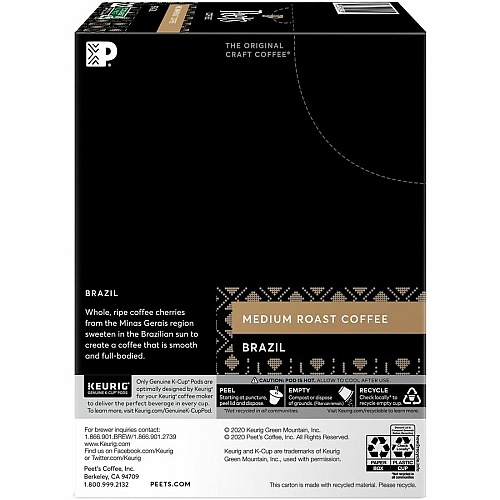 Peet's Coffee K-Cup Brazil Coffee (2409)