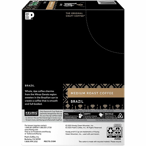 Peet's Coffee K-Cup Brazil Coffee (2409)