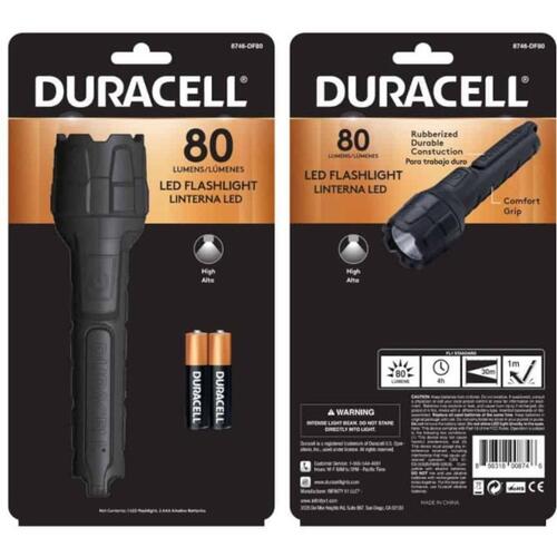 Duracell Rubber LED Flashlight (8746DF80)