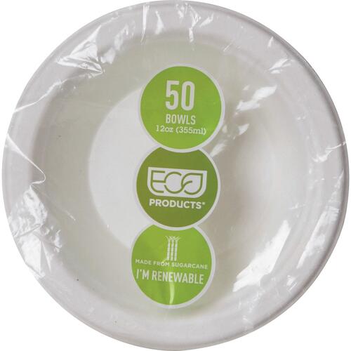 Eco-Products 12-oz. Sugarcane Bowls (EPBL12PCT)