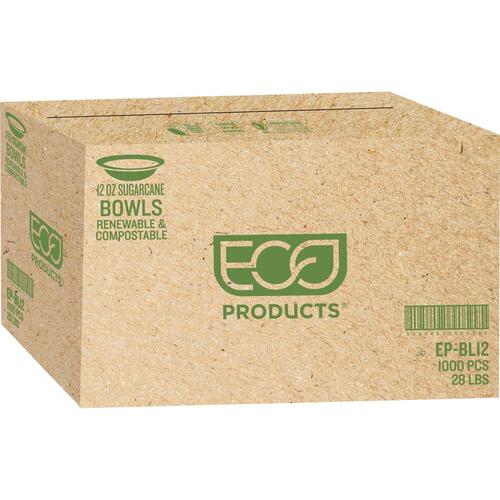 Eco-Products 12-oz. Sugarcane Bowls (EPBL12P)
