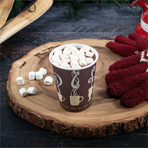 SOLO ThermoGuard 8 oz Double Walled Paper Hot Cups (DWTG8ST)