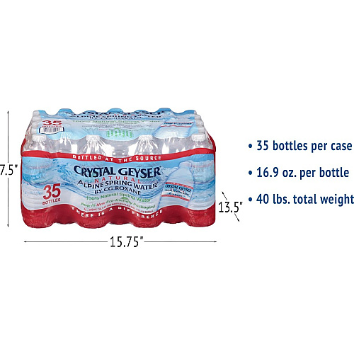 Crystal Geyser Natural Alpine Spring Water (35001DEP)