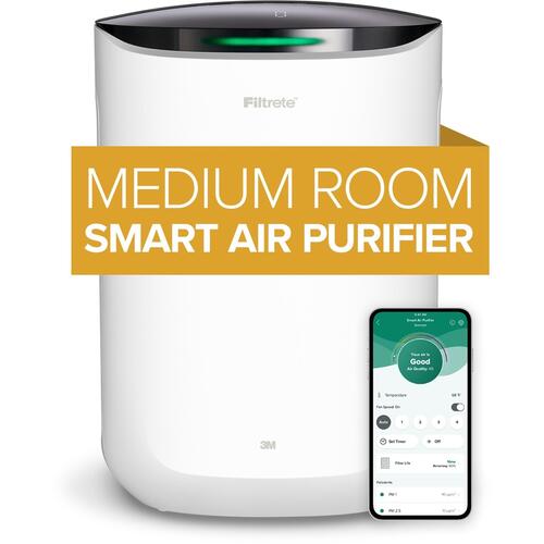 Filtrete Smart Room Air Purifier FAP-SC02, Medium Room, White (FAPSC02N)